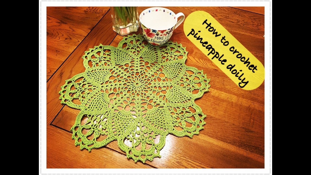 How to crochet pineapple doily