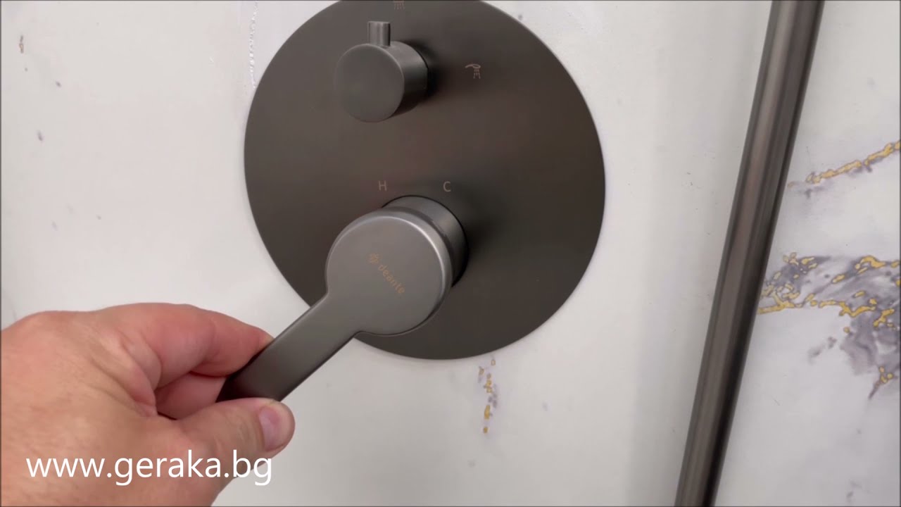 Сив мат душ за вграждане Deante Arnika Titanium