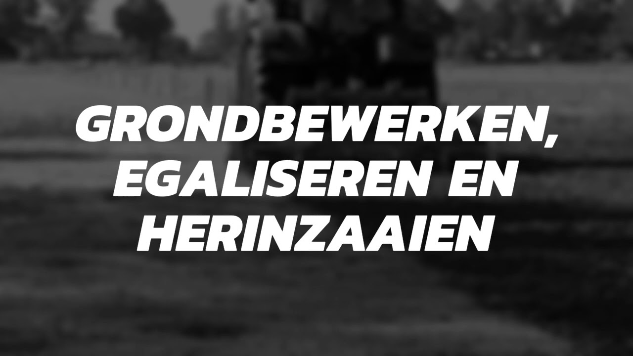 Koonstra, grondbewerken, egaliseren en herinzaaien land