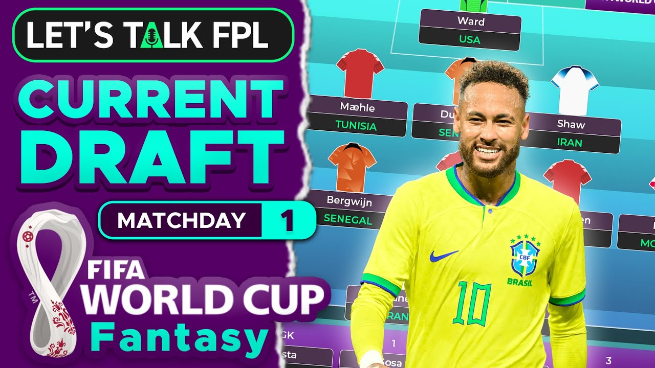 MY CURRENT DRAFT | MATCHDAY 1 | WORLD CUP 2022 FANTASY