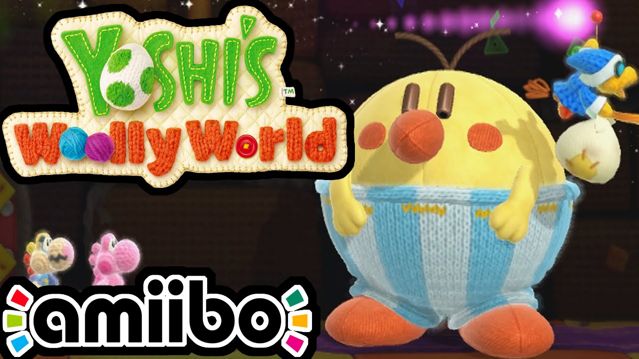 Yoshi’s Woolly World PART 4 Gameplay Walkthrough 2 Player Co-Op (BOSS Burt - Kirby Wario Amiibo) Wii