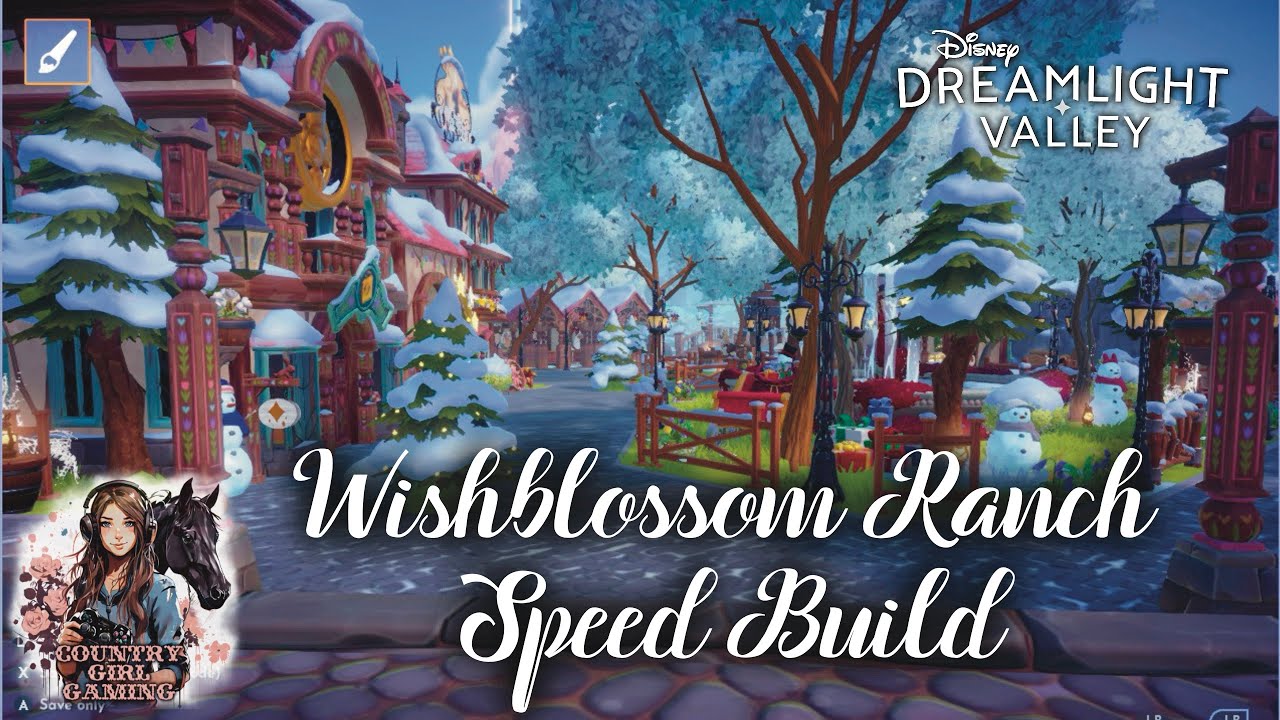 Wishblossom Ranch Stop Motion Speed Build Disney Dreamlight Valley Christmas Themed Inspiration