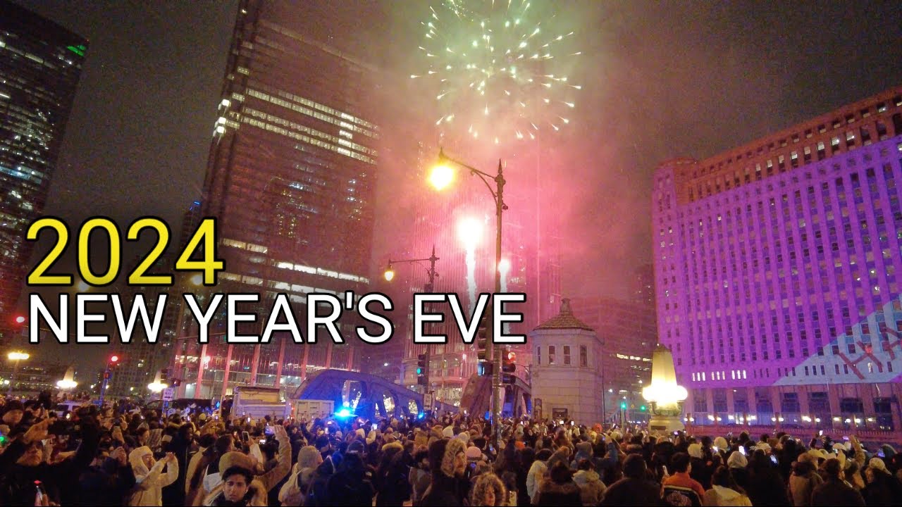 CHICAGO New Year's Eve 2024, Countdown to 2024 | December 31, 2023 [4k 60fps]