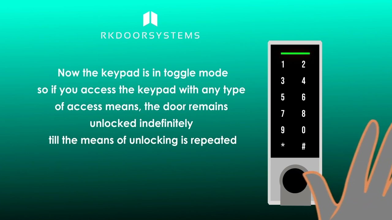 ES2050 Keypad How to switch between Pulses and Toggle mode using the keypad only