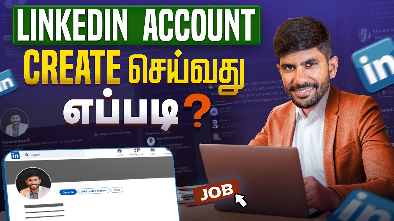 How to Create a LinkedIn Account in Tamil - Student/Fresher | Dr Karuna