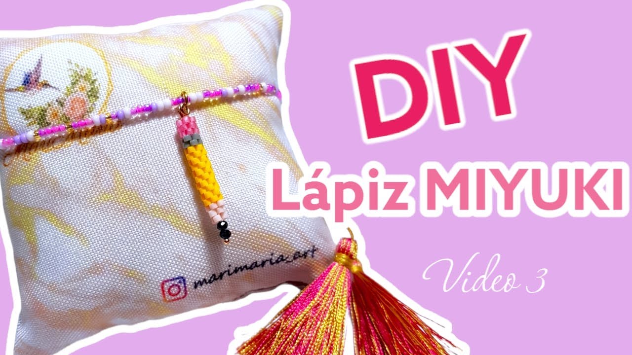 DIY Dije lápiz con DELICA MIYUKI