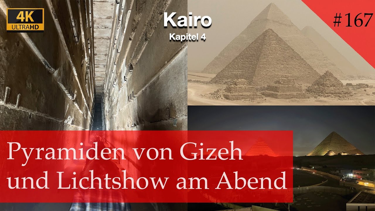 Pyramiden von Gizeh in Kairo + Lichtshow am Abend | Meine komplette Tour 2023 | Ägypten (Vlog #167)