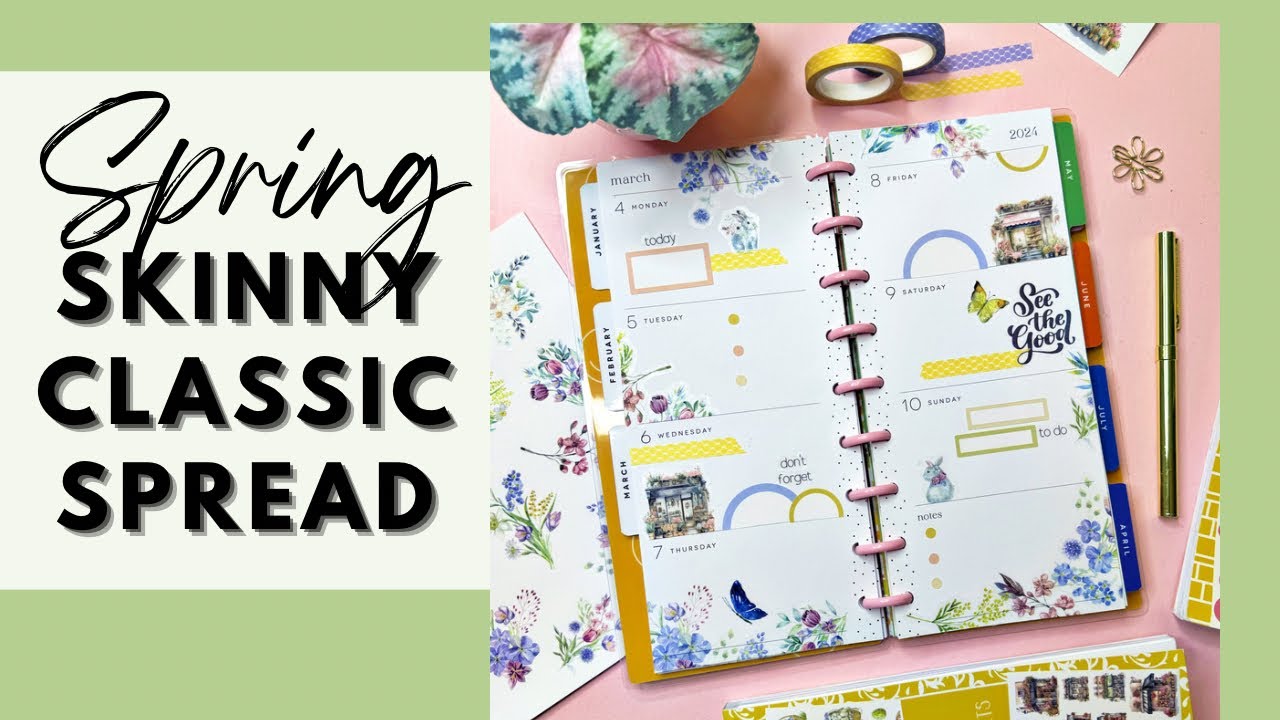 PLAN WITH ME | SPRING SKINNY CLASSIC SPREAD | THE HAPPY PLANNER