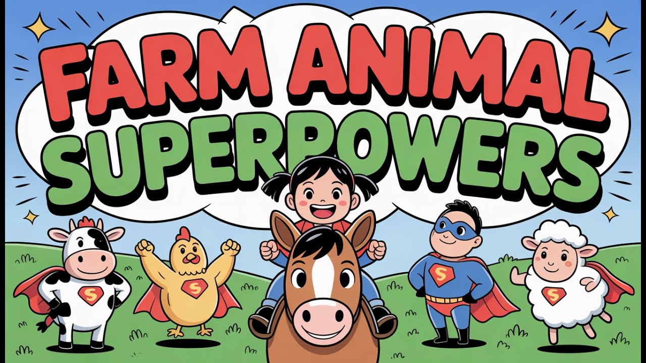 Сельскохозяйственные животные для детей 🐄 | Звуки, еда и суперспособности | Обучающая подборка | ...