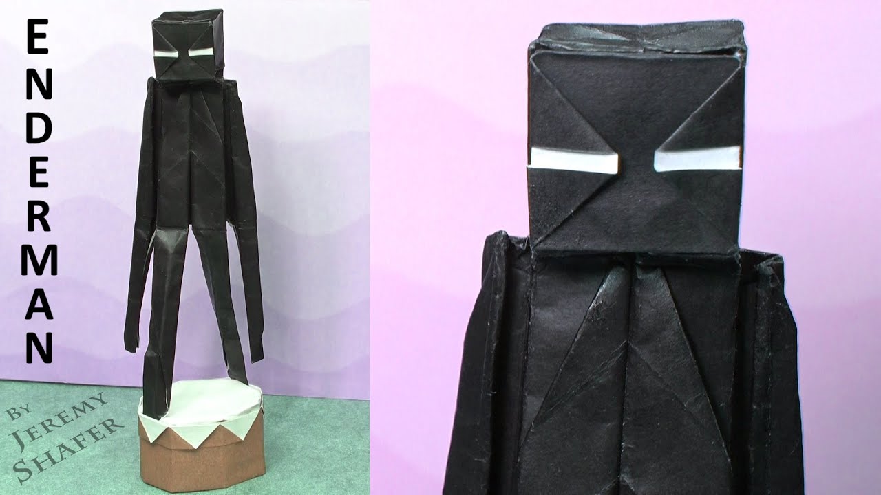 How to fold Enderman - Minecraft Origami Tutorial