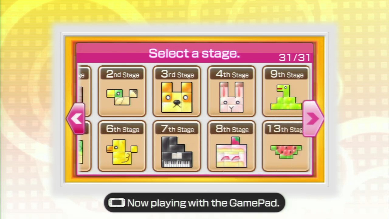 Wii Party U - Puzzle Blockade - Time Attack (All Stages) - 2 Players