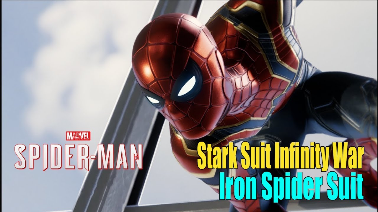Spider Man PS4 - Stark Suit Infinity War All Boss Fight Iron Spider Suit