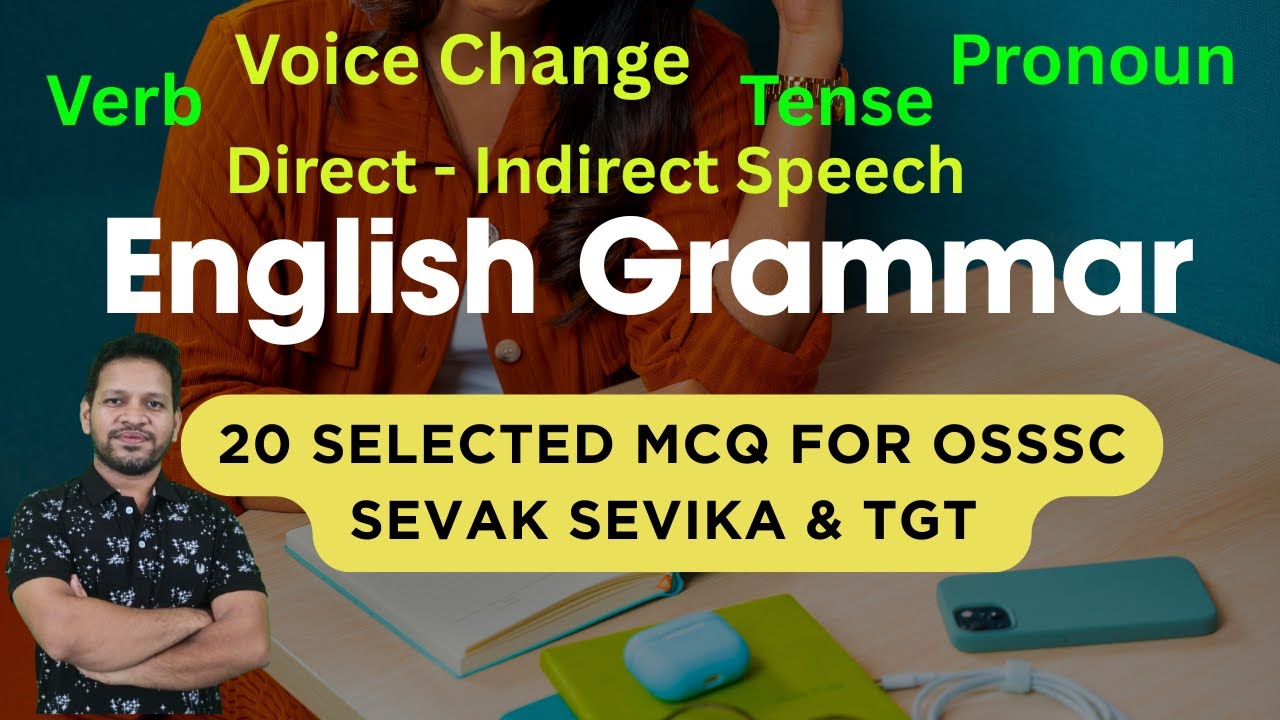 20 Selected English Grammar MCQ for OSSSC Sevaka Sevika & TGT