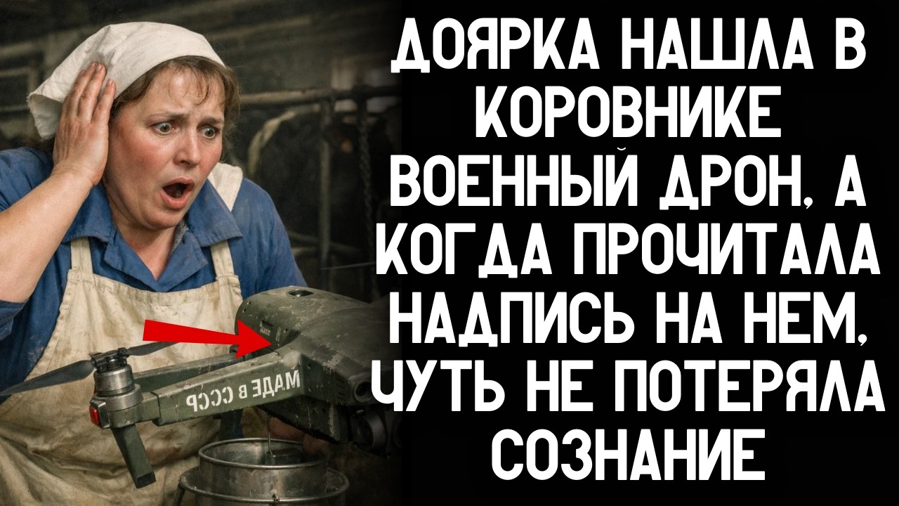 Доярка нашла в коровнике военный дрон, а когда прочитала надпись на нем, чуть не потеряла сознание!