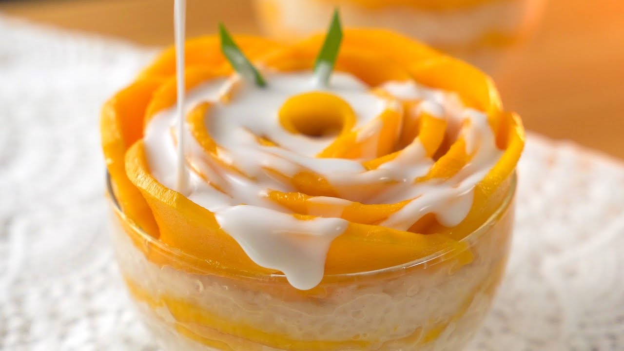 玫瑰芒果糯米饭~好看好吃不难做！简单又方便的免泡糯米食谱！Mango Roses Sticky Rice | Fast & Easy Recipe [我的爱心食谱]