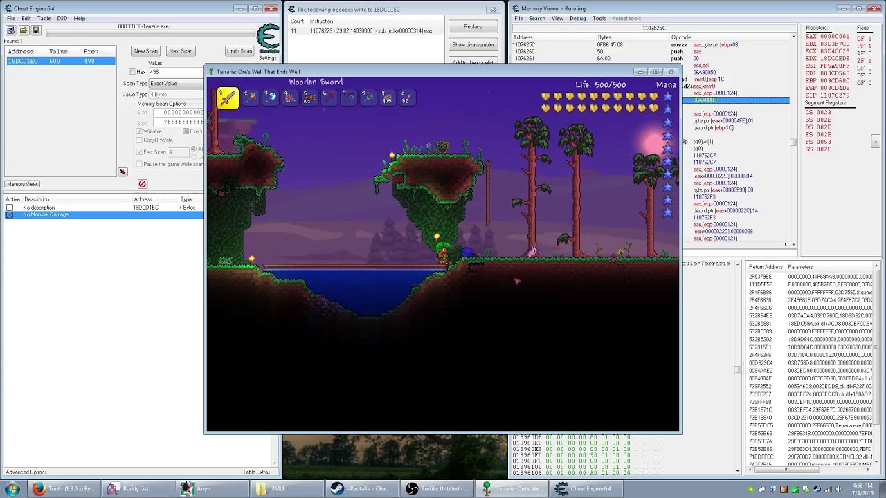 Game Hacking: AOB + Injection (Terraria)