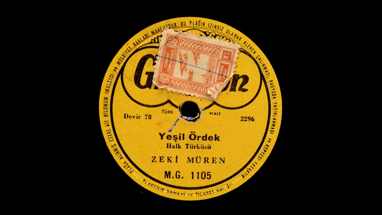 Zeki M&uuml;ren -  Yeşil &ouml;rdek gibi - GER&Ccedil;EK TAŞ PLAK KAYDI
