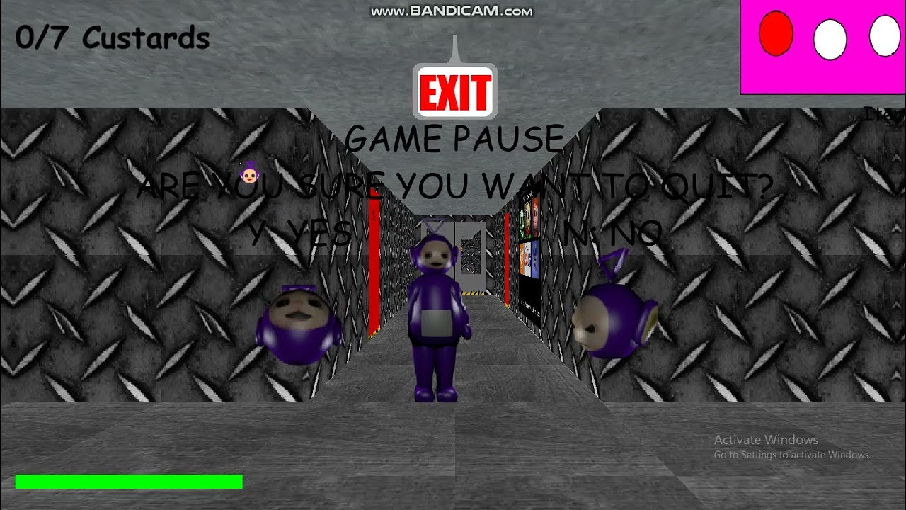 I got the secret game over in Tinky Winky's basics PRE RELEASE 1!