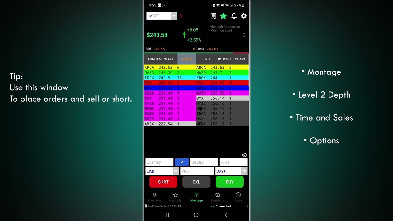 DASTrader: Tour of the DAS Android Mobile App