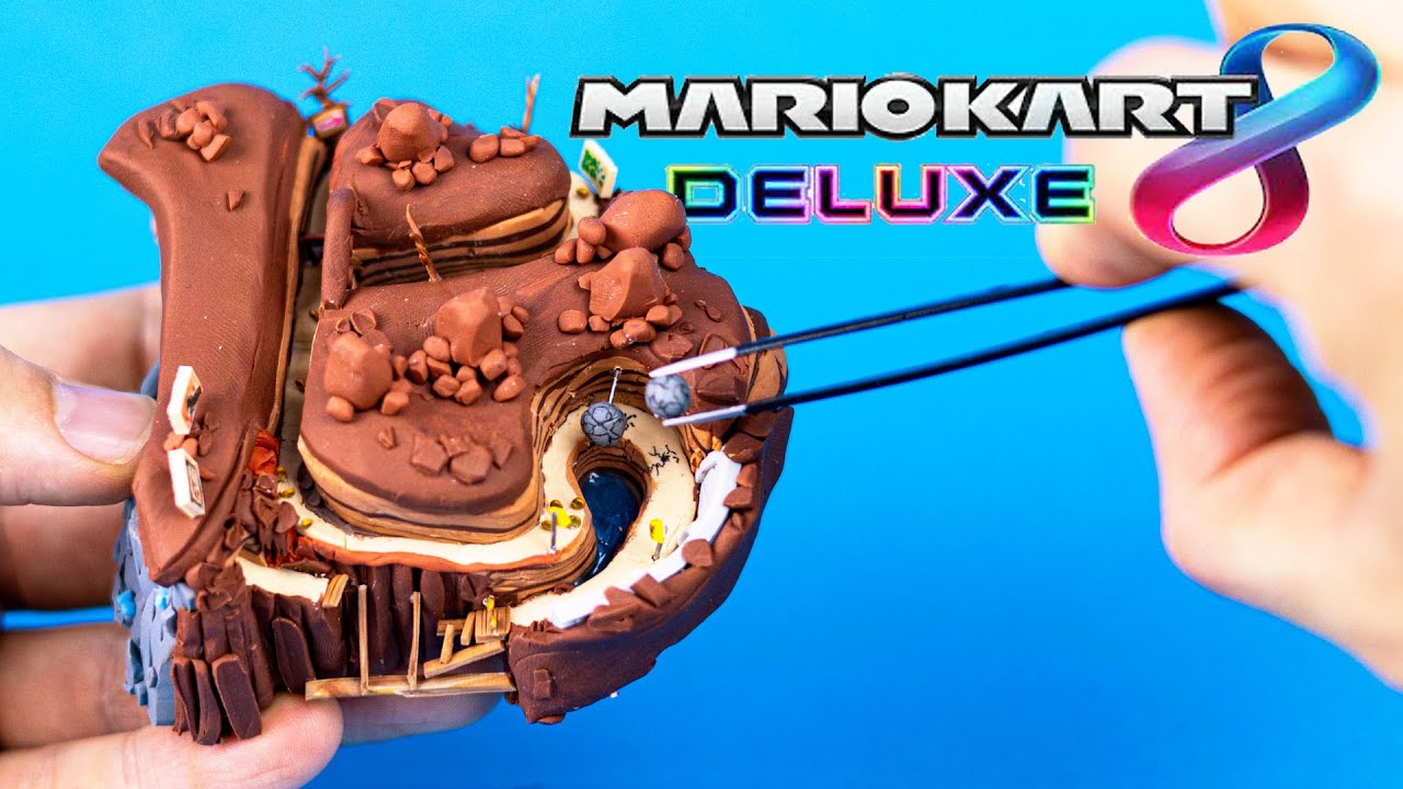 Mario Kart 8 Choco Mountain MINIATURE – with Polymer Clay!