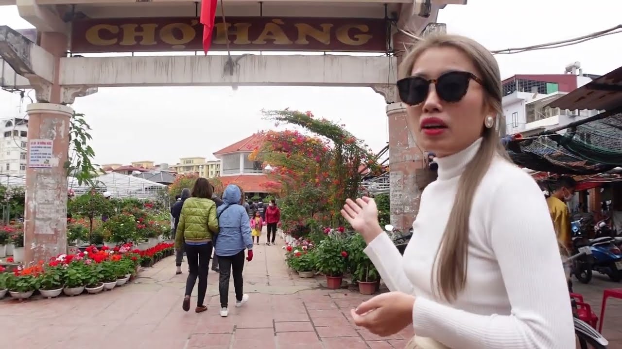 The biggest flower market in Haiphong during Lunar New Year (2022)| Hồng Rosa