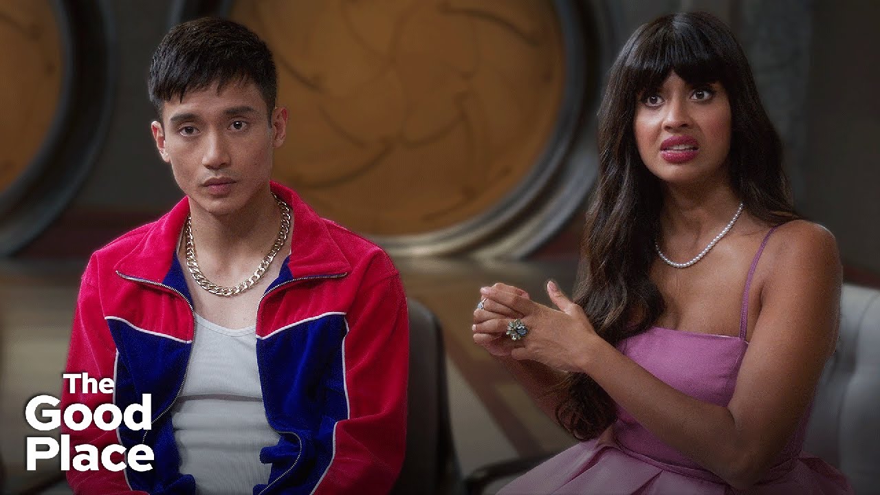 Jason and Tahani failing miserably at the judge's test | The Good Place