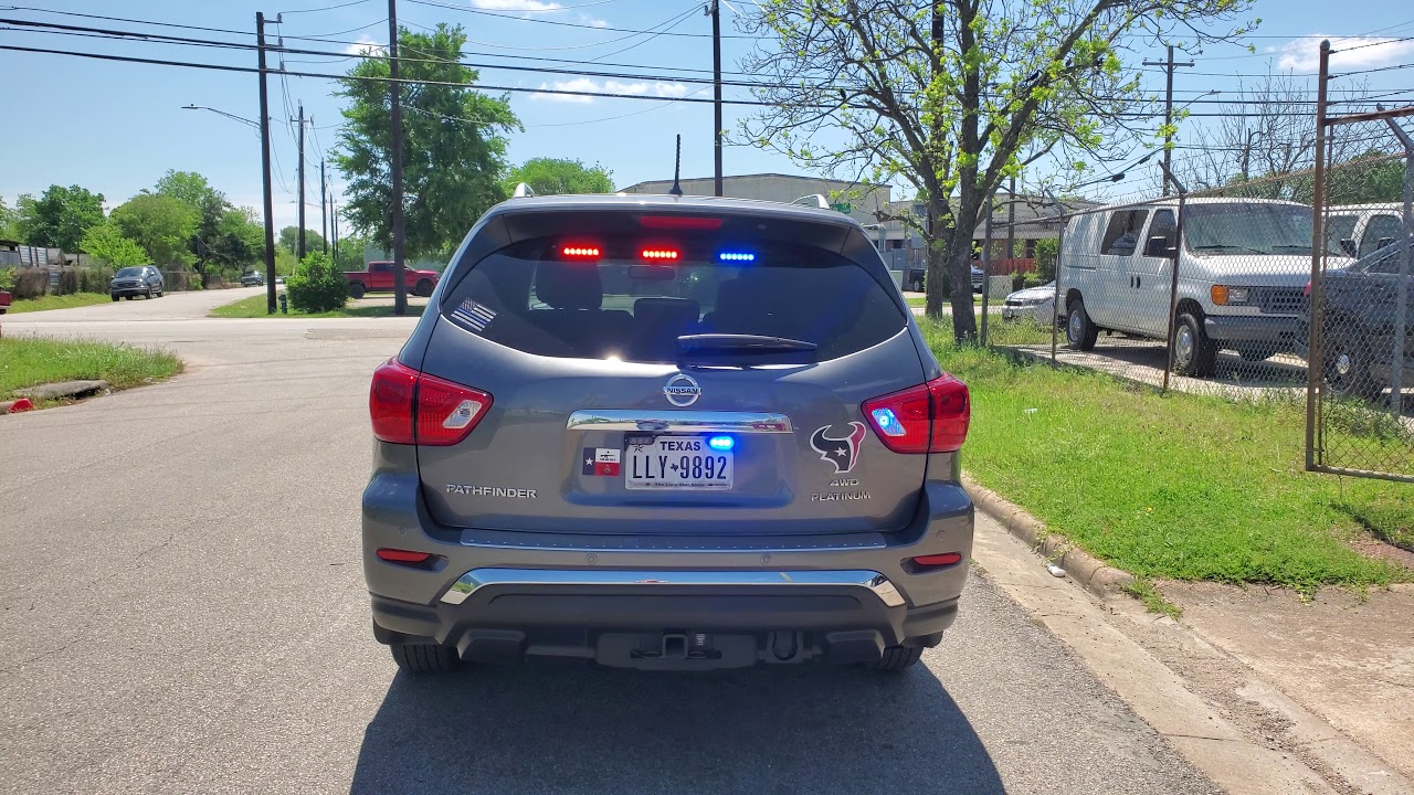 2020 Nissan Pathfinder Feniex Police Lights by EFS Houston Emergency Fleet Service