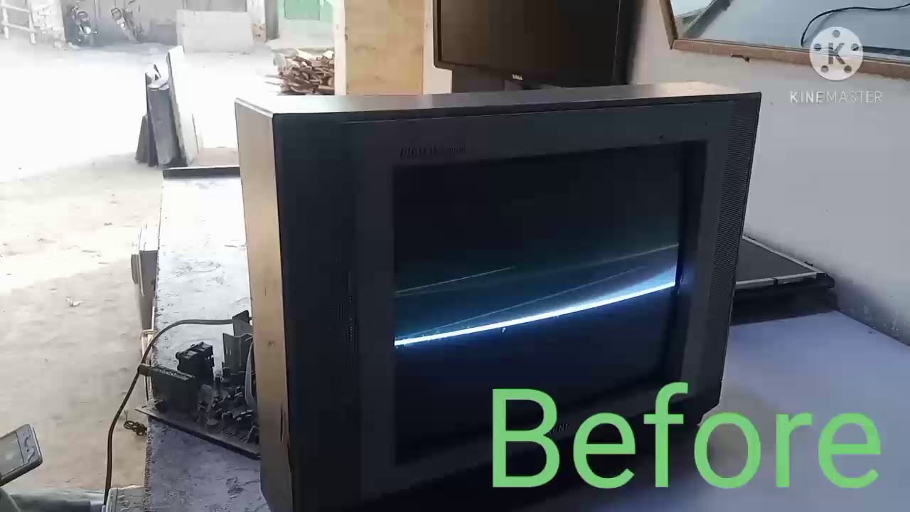 how to repair China CRT tv half screen vertical problem