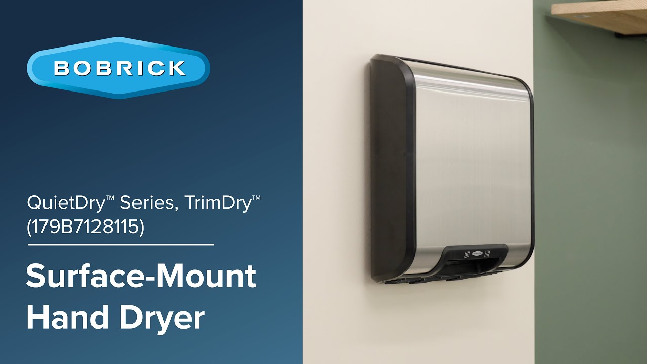 Bobrick QuietDry™ Series TrimDry™ Surface-Mount Hand Dryer