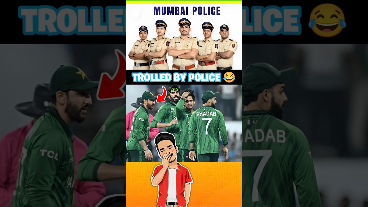 SAVAGE! Mumbai police also Trolled Pakistan captain Salman ali agha on Viral video 😂 #shorts