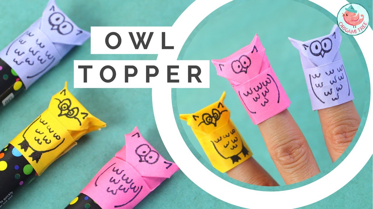 Origami Owl Tutorial! Paper Finger Puppet & Pencil / Marker Topper