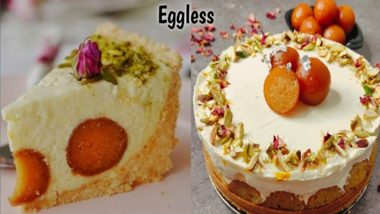 Gulab Jamun Cheese Cake Recipe| The Best Eggless Cheesecake Recipe| No-Baked Cheese Cake Recipe |