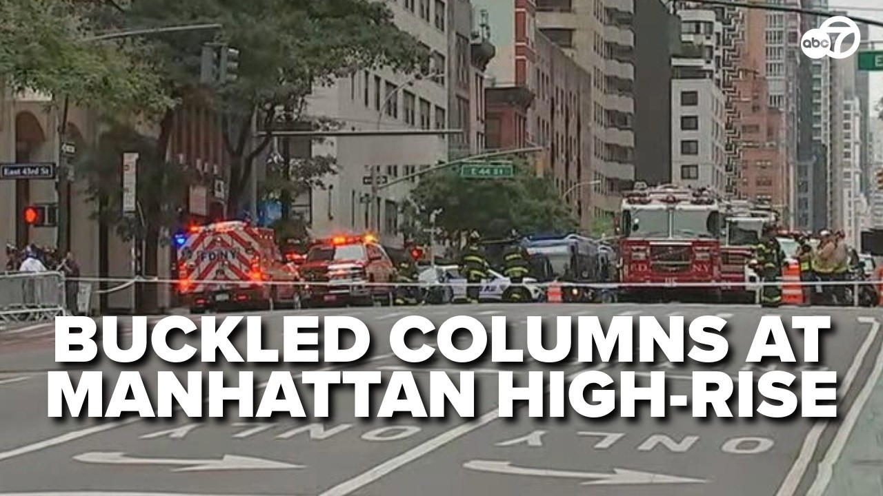 WATCH: Several buildings evacuated after risk of collapse at Manhattan high-rise