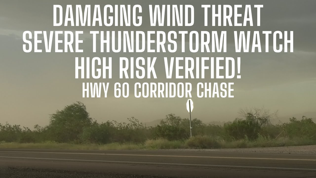 DAMAGING WIND THREAT STORM CHASE - SLIGHT RISK! - MICROBURST & DUST STORMS - Wickenburg, AZ (9/2/22)