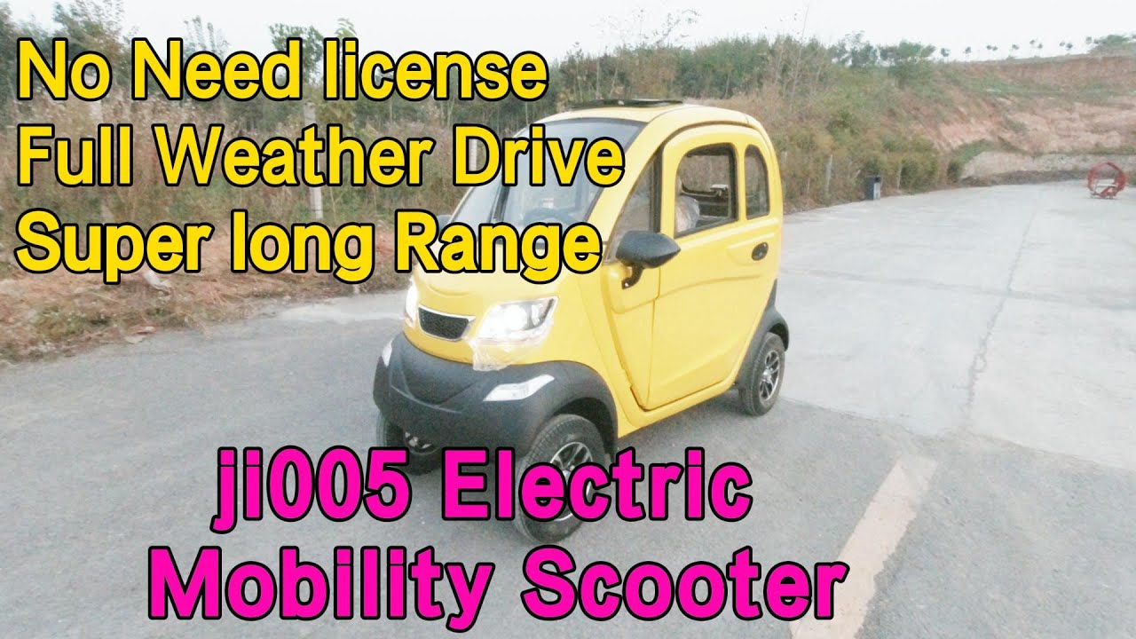 Medical Full Weather Drive Electric Mobility Scooter Free Runner On The Road Video
