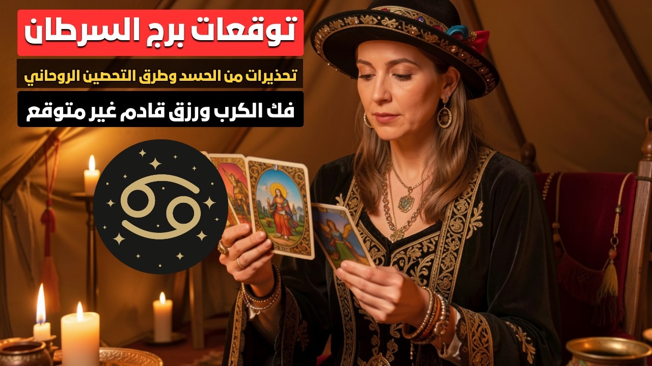 توقعات برج السرطان 🦀 فرحة كبيرة ومبلغ مالي في الطريق ليك 💰 سفر ورزق جديد ومفاجأة من شخص غايب ✈️