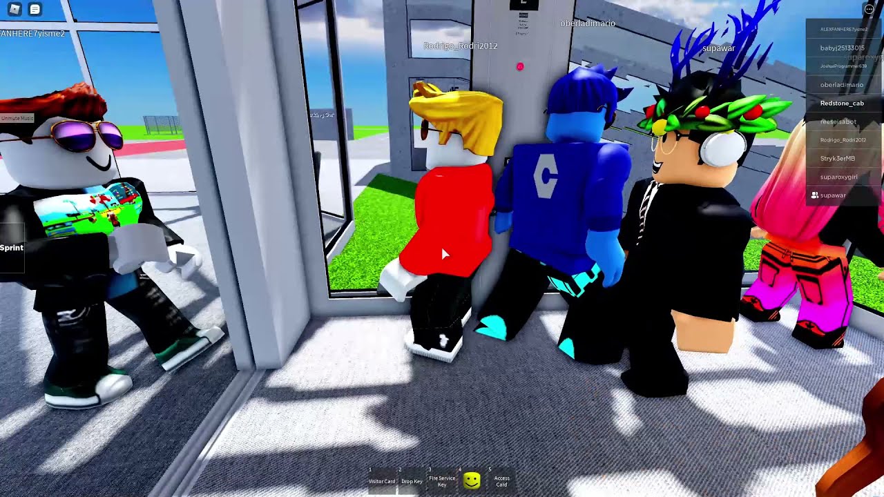 FIRE SERCICE DEMO! fire service demo on some elevators @ Quest Corp HQ | ROBLOX
