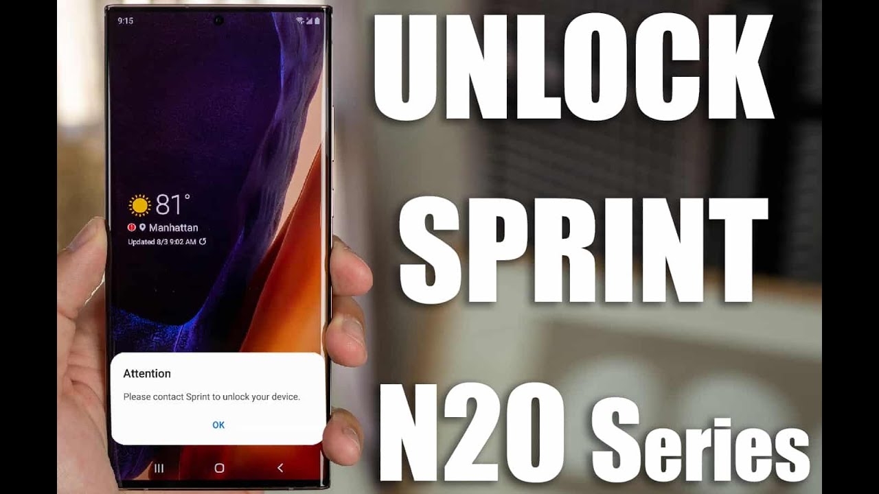 Samsung Note 20 Ultra (N986U U4) Sprint Unlock Paid