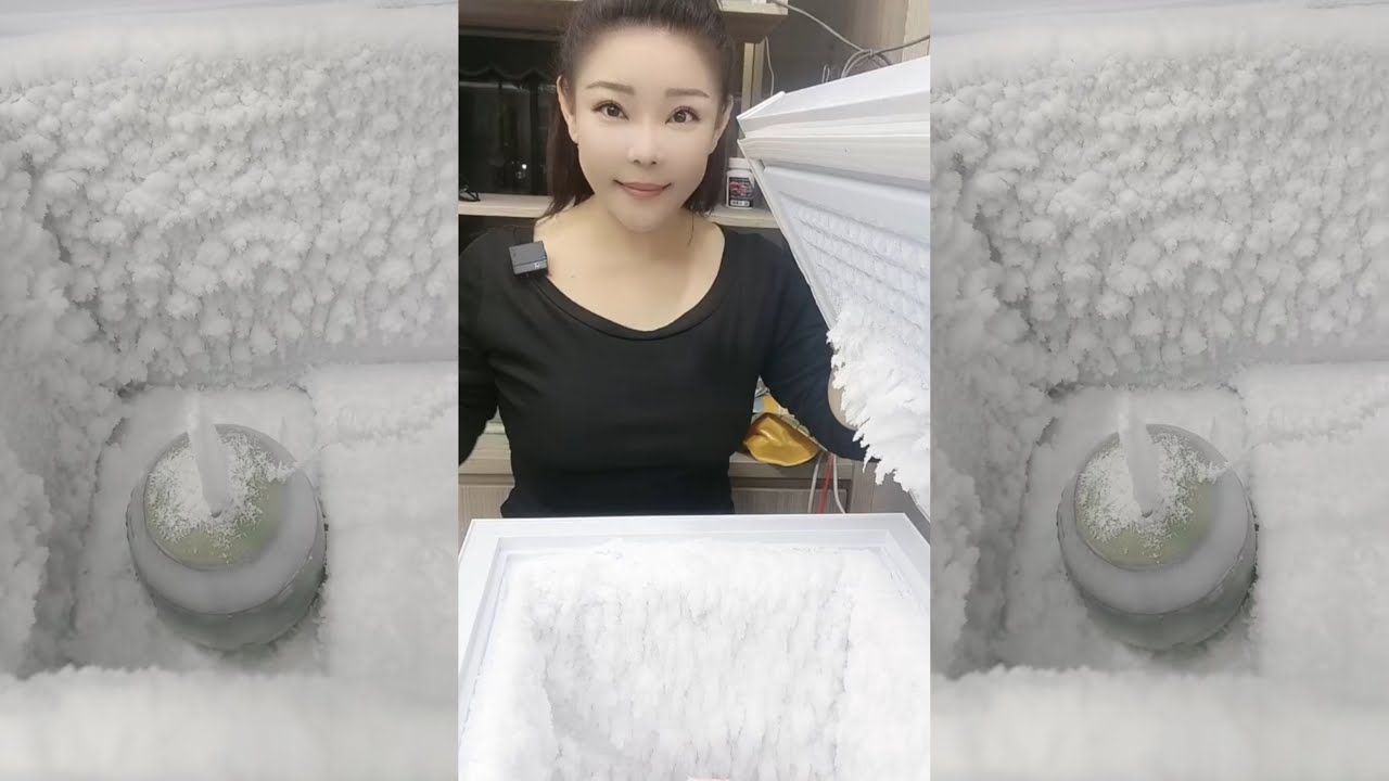 [ASMR]Ice Queen Freezer Frost|White Ice|Ice Eating|SOLO|#Freezerfrost