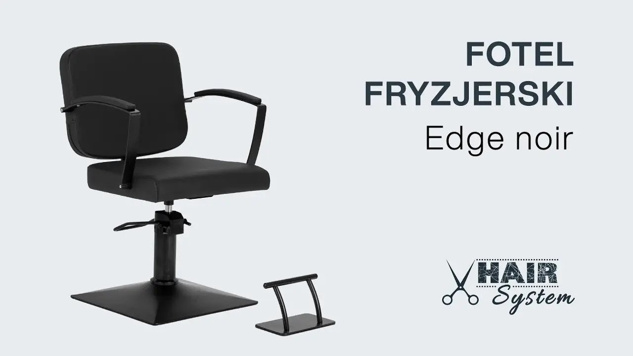 Hair System Fotel Fryzjerski Edge Noir Czarny + Dostawiany Podnóżek ✂️🖤💺#fotelFryzjerski #HairSystem