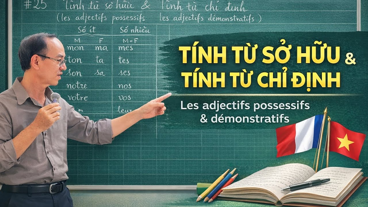 Bài 25: LE FRANÇAIS FACILE | Tính từ sở hữu & chỉ định – Tiếng Pháp dễ hiểu .