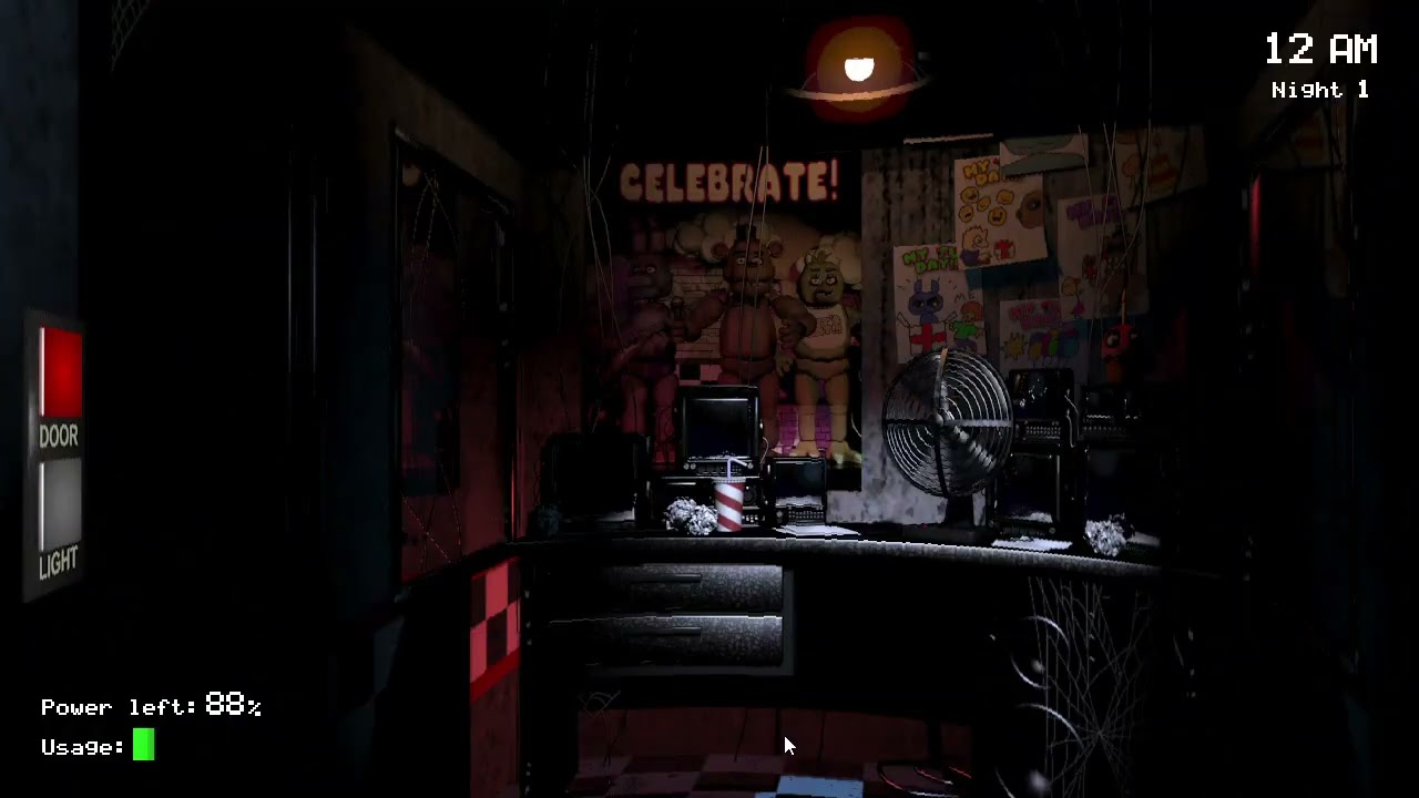 Me playing Five Nights at Freddy's for the first time