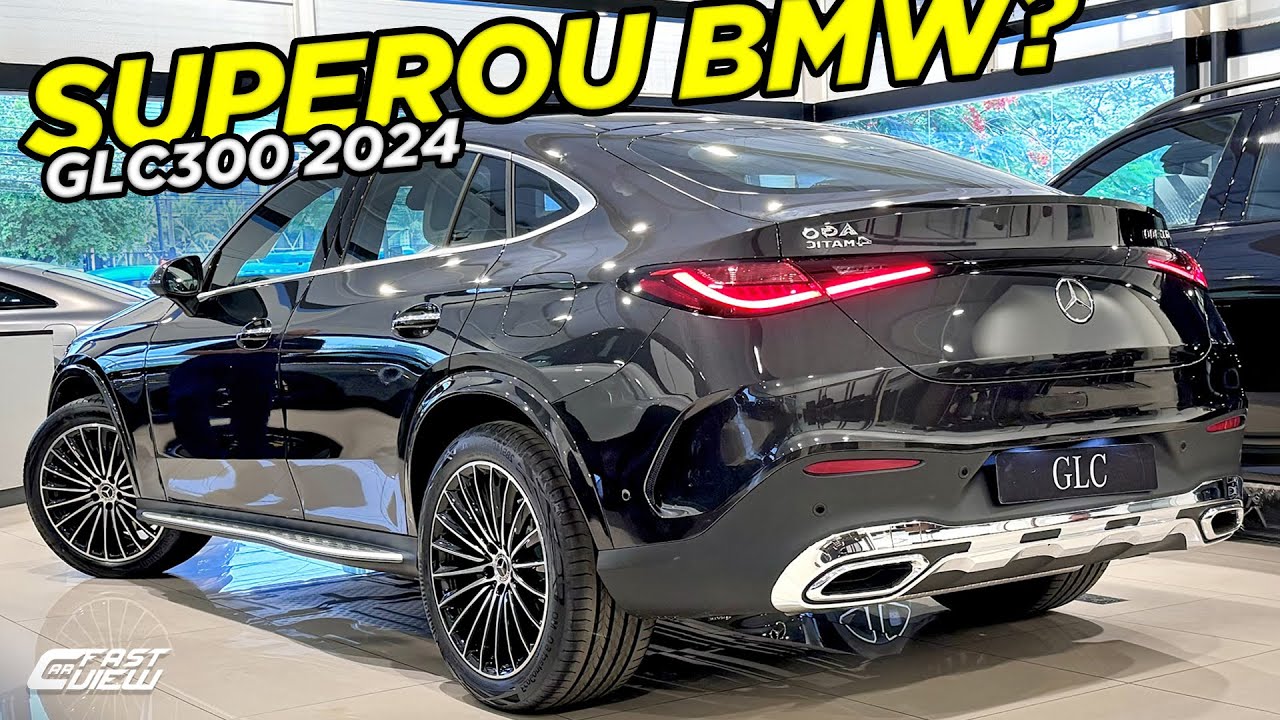 NOVO MERCEDES BENZ GLC 300 2024 COM INTERIOR CLARO, NOVO MOTOR 2.0 E MUITO LUXO PRA DERROTAR BMW X4!