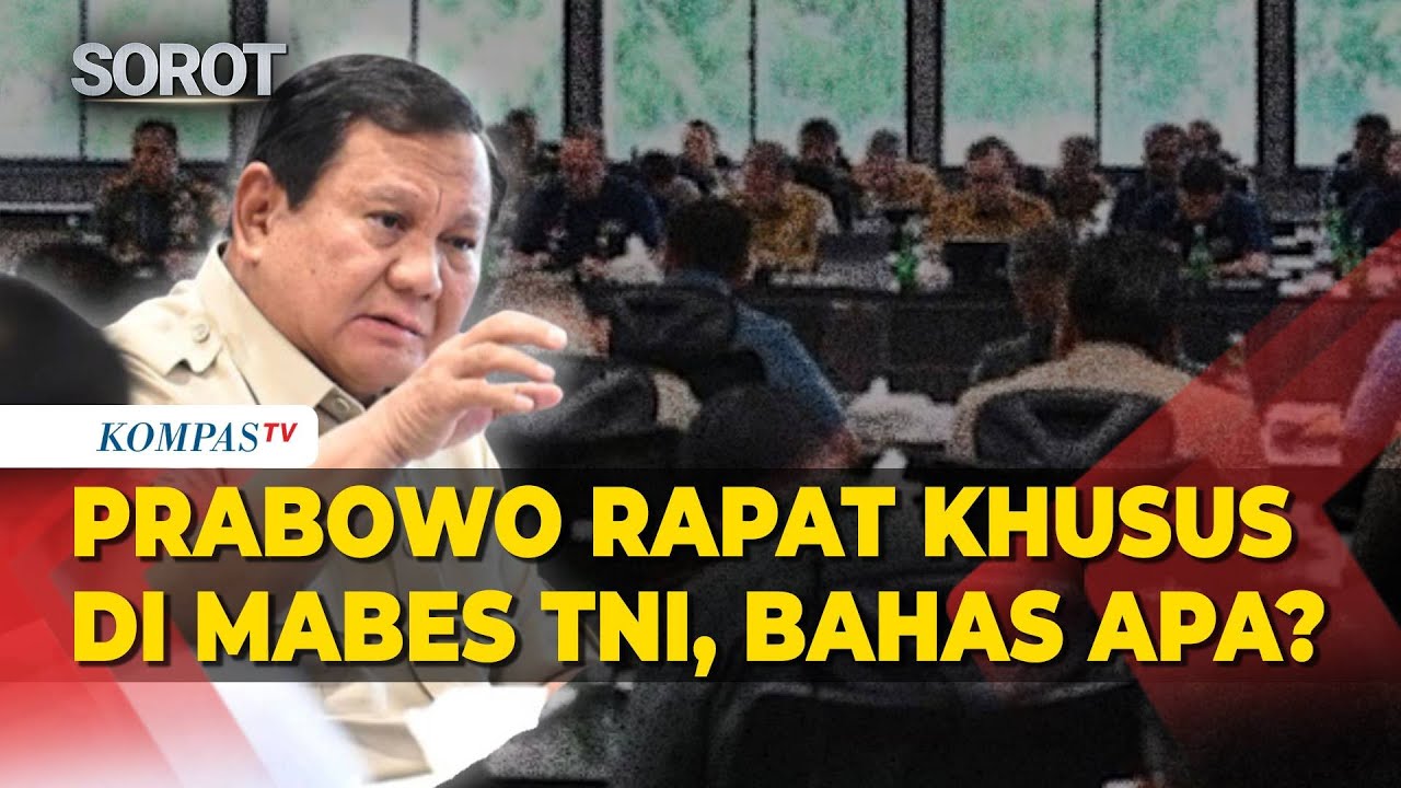 Potret Presiden Prabowo Pimpin Rapat Evaluasi di Mabes TNI, Bahas Apa?