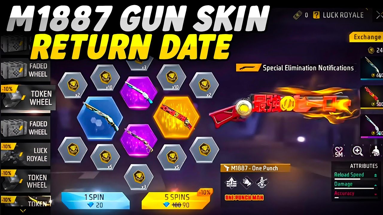 M1887 Gun Skin Return Confirmed Date 2026💥😍