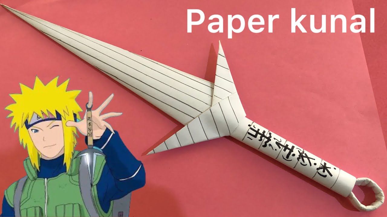 👉 How to Make a Paper Kunai Knife | Origami Step by Step DIY 🗡️