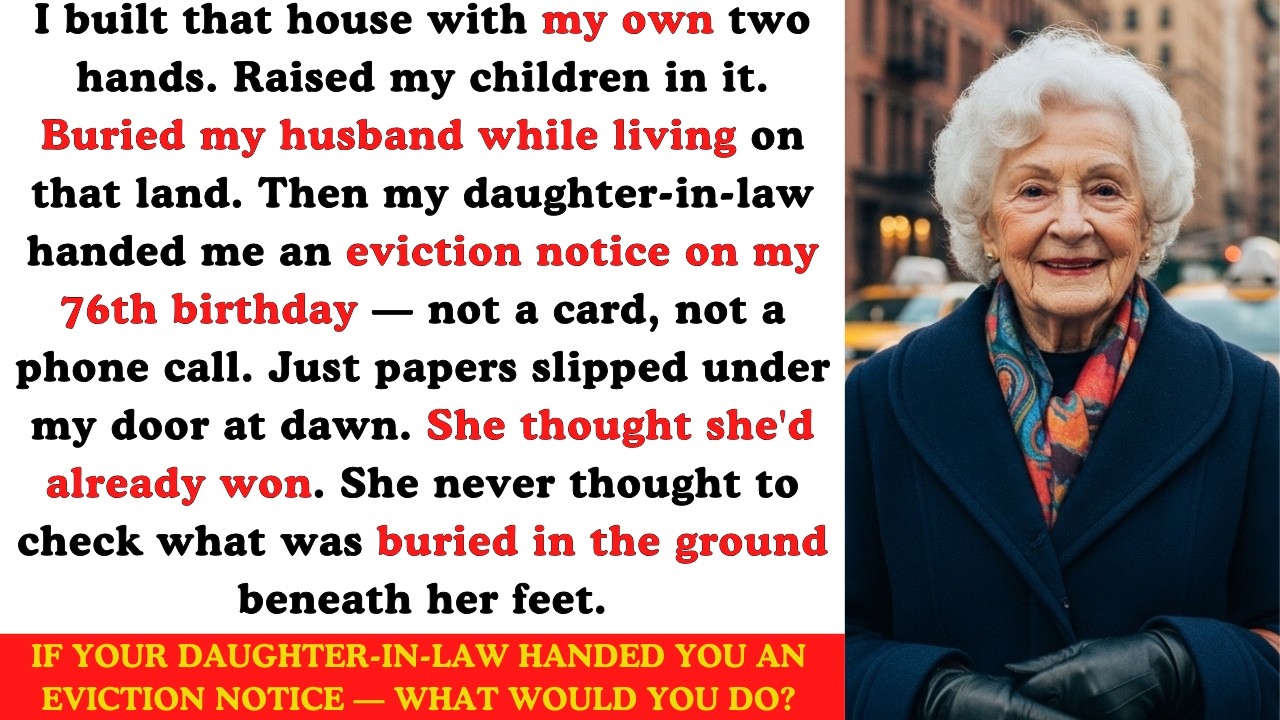 My Greedy SIL Evicted Me on My 76th Birthday — So I Sold the Land Beneath Her House to a Rock Quarry