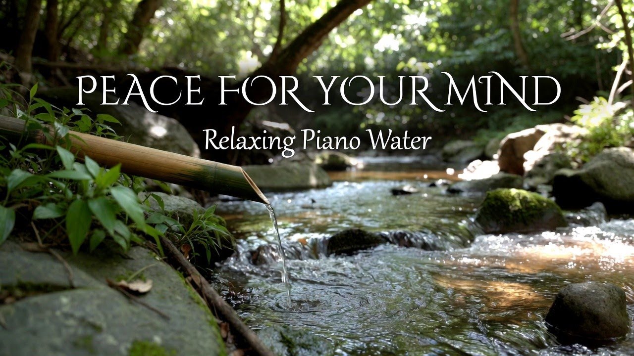Healing Piano with Forest Water Stream 🍃 Relaxing Music for Calm Mind
