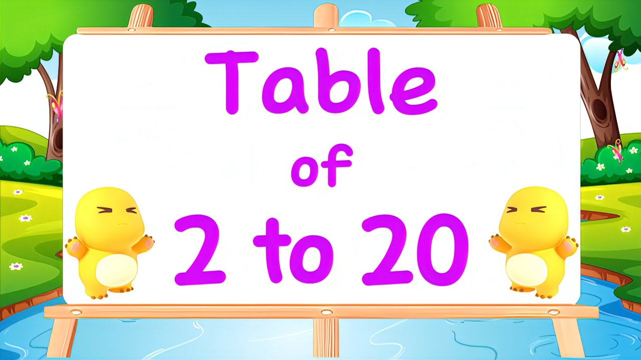 Table of 2 to 20⚡Multiplication Table of 2 to 20⚡Musical Table of Two and Twenty⚡@KidZeeLive 
