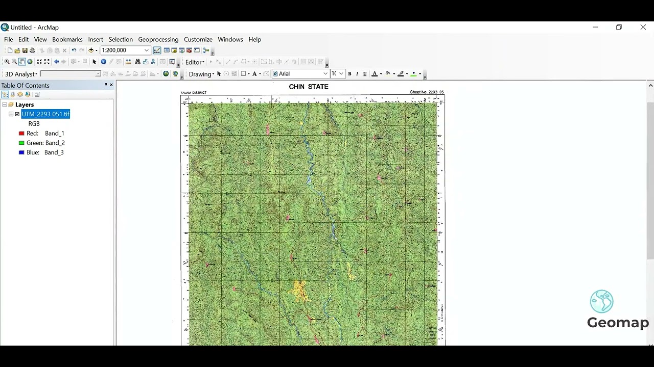 Georeferencing a Myanmar UTM map - Part 1